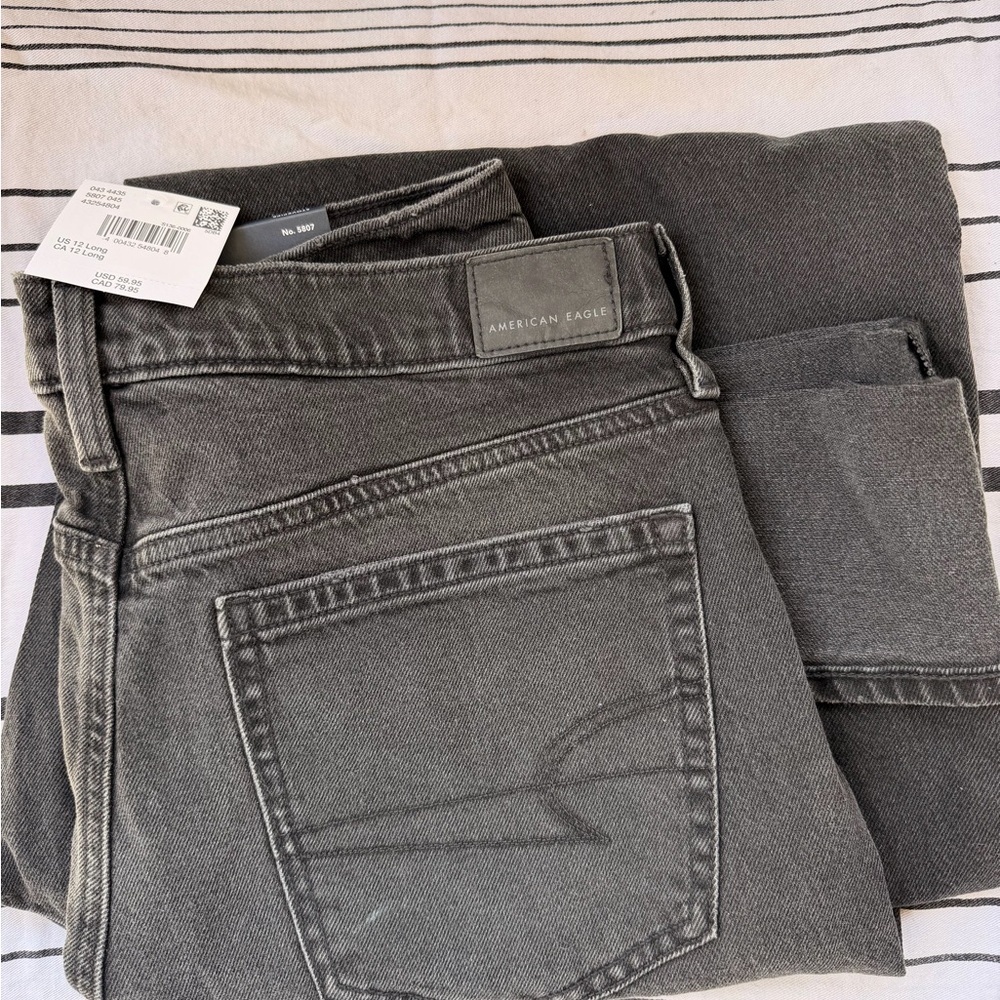 American Eagle Outfitters Charcoal Grey Denim Jeans